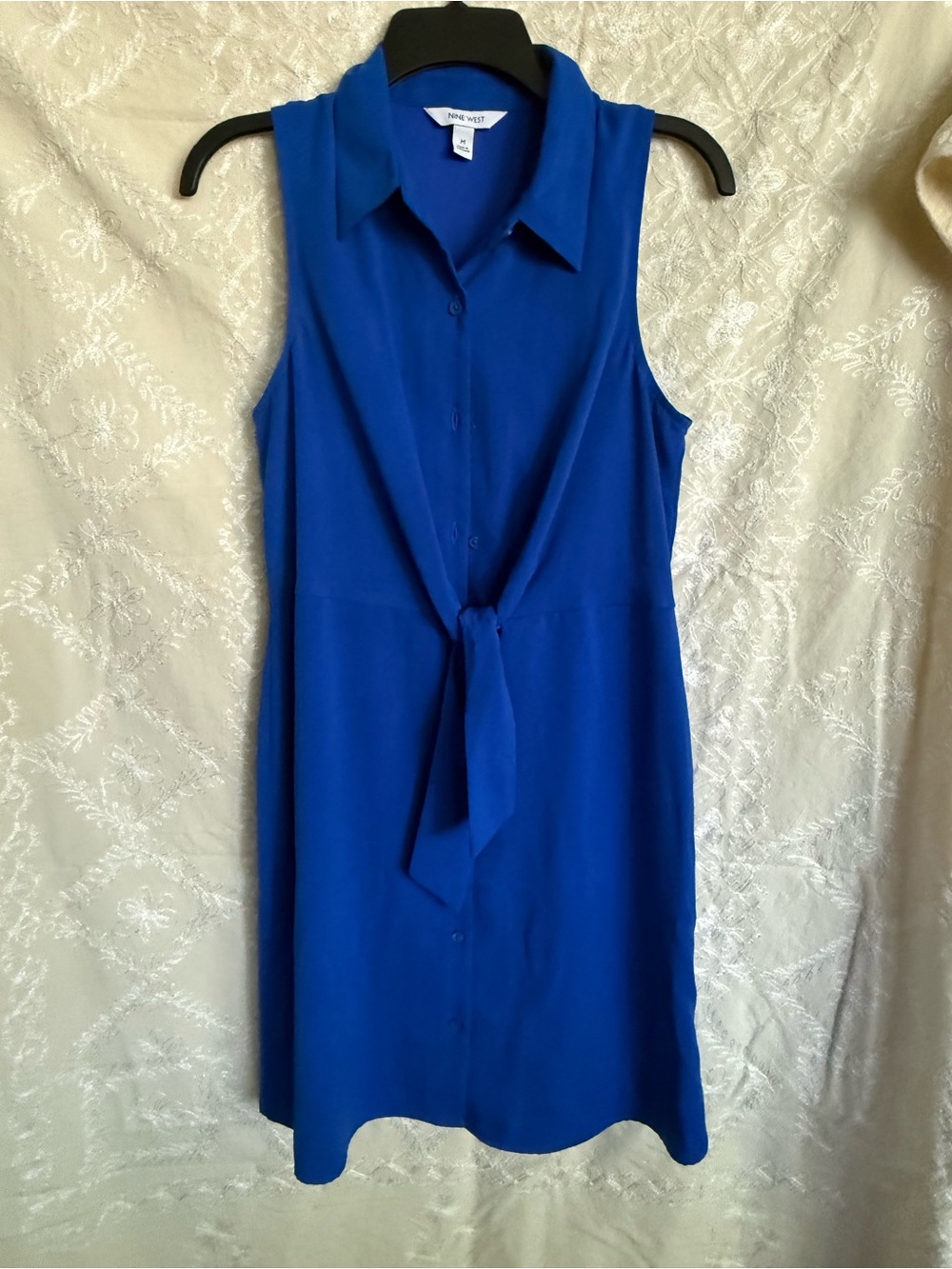 Nine West Vibrant Cobalt Blue Shirt Dress